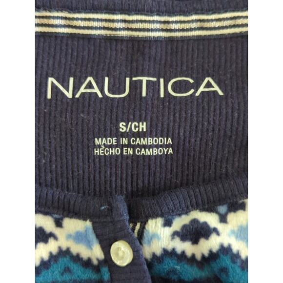 Nautica Women's Half Button‎ Round Neck Long Sleeve Sweatshirt Blue Size Small - Picture 8 of 8